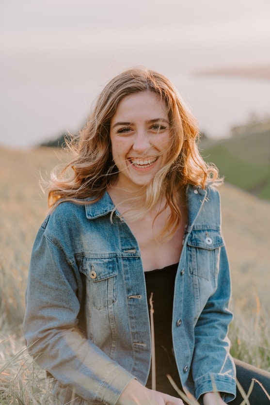 girl smiling in the sun